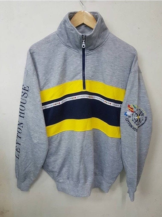 Seltenes Leyton House Spell Out Big Logo/Leyton Rap Swag Lolife Hip Hop Style Pullover Sweatshirt Large Size von FUTURE81