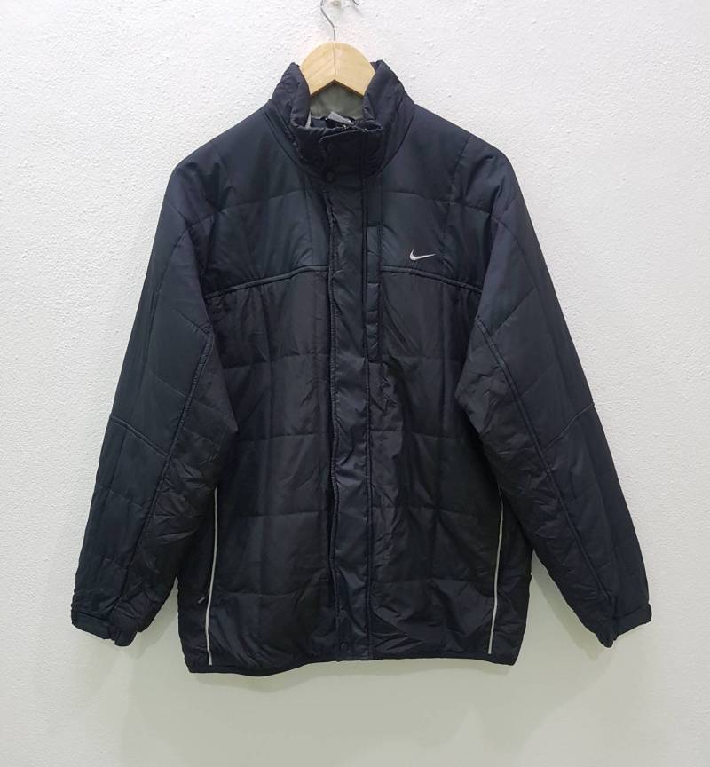 Vintage Nike Swoosh Stickerei Logo Jacke Pullover Full Zipper Button Down von FUTURE81