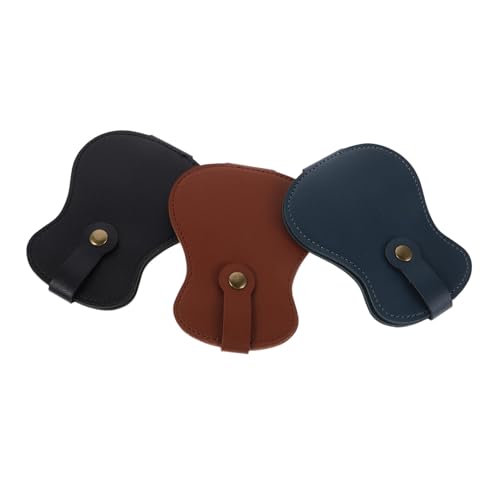 FUTUREORYY 3 Stück Teiliges Gitarrenplektrum-etui PU Leder Organizer mit Kratzschutz Großes Fassungsvermögen Separates Fach für Verschiedene Plektren Kompakt und Langlebig für Musiker von FUTUREORYY
