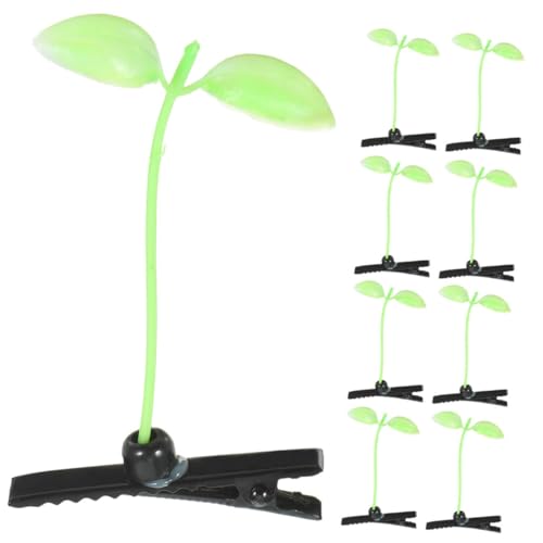 FUTUREORYY 30 Stück Teiliges Niedliche Haarspangen mit Grünem Sprout design Leichte und Weiche Clips Kunststoff für Damen und Mädchen Vielseitig für Alltag Party und Besondere Anlässe von FUTUREORYY