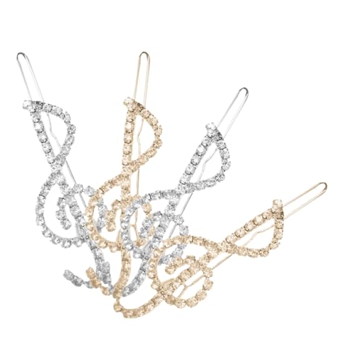 FUTUREORYY 4stücke Metall Haarnadeln Mit Musiknoten Strass-haarspangen Kristall Clips Für Frauen Mädchen Hochzeit Kopfbedeckung Haar Styling Accessoires FUTUREORYY 4stücke Metall Haarnadeln Mit Musiknoten Strass-haarspangen Kristall Clips Für Frauen Mädchen Hochzeit Kopfbedeckung Haar Styling Accessoires von FUTUREORYY