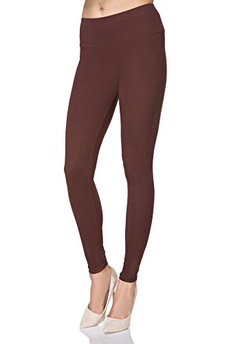 FUTURO FASHION® - Damen Leggings mit hohem Bund - knöchellang - auch in Übergrößen - LWP - Braun - 46 von FUTURO FASHION