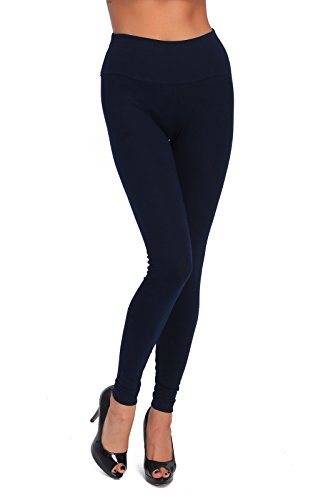 FUTURO FASHION® - Damen Leggings mit hohem Bund - knöchellang - auch in Übergrößen - LWP - Dunkelblau - 38 von FUTURO FASHION