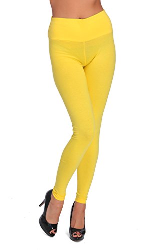 FUTURO FASHION® - Damen Leggings mit hohem Bund - knöchellang - auch in Übergrößen - LWP - Gelb - 44 von FUTURO FASHION