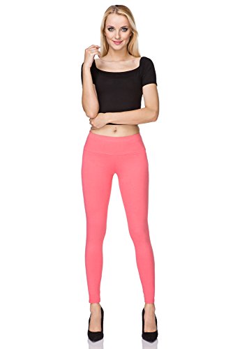 FUTURO FASHION® - Damen Leggings mit hohem Bund - knöchellang - auch in Übergrößen - LWP - Koralle - 46 von FUTURO FASHION