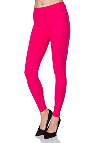 FUTURO FASHION® - Damen Leggings mit hohem Bund - knöchellang - auch in Übergrößen - LWP - Pink - 36 von FUTURO FASHION