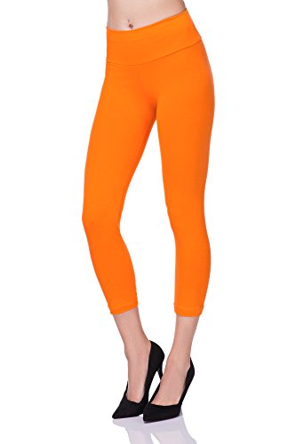 FUTURO FASHION® - Leggings mit 3/4-Länge - hoher Bund für einen sicheren Sitz - LWP34 - Orange - 36 von FUTURO FASHION