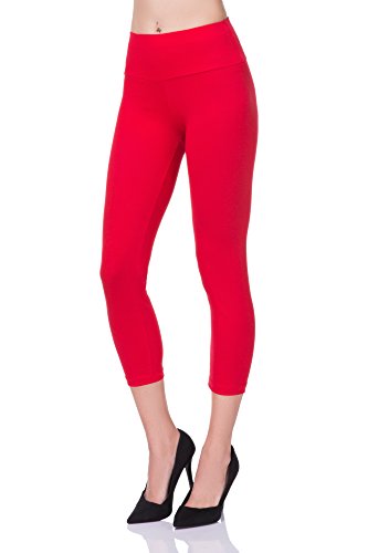 FUTURO FASHION® - Leggings mit 3/4-Länge - hoher Bund für einen sicheren Sitz - LWP34 - Rot - 42 von FUTURO FASHION