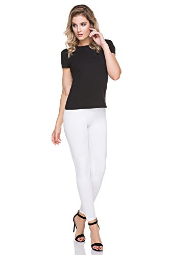 FUTURO FASHION® Premium - Lange Leggings - Blickdicht - Baumwolle - FF1PR - Weiß - 48 von FUTURO FASHION