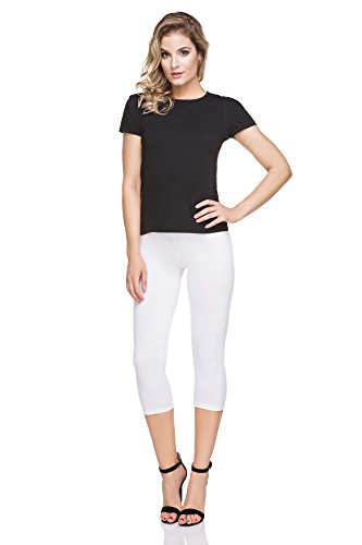 FUTURO FASHION® Premium - Leggings mit 3/4-Länge - blickdichte Baumwolle - hochwertig - F34PR - Weiß - 42 von FUTURO FASHION