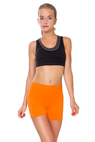 FUTURO FASHION Radlerhose Damen Weiche Baumwoll-Shorts elastische Hotpants Yoga-Höschen atmungsaktive Sommer Kurze Leggings für Damen, Größen 36-50 von FUTURO FASHION