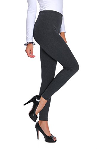 FUTURO FASHION® - warme Winterleggings mit Fleecefutter - dick & lang - Baumwolle - FX2P8 - Graphitgrau - 38 von FUTURO FASHION