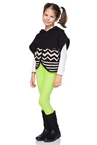 FUTURO FASHION Mädchen Leggings Baumwolle – Kinderleggings 2–13 Jahre (Größe 92–158), Atmungsaktiv, Blickdicht & Bequem, Viele Farben für Schule & Freizeit Lime 10 Jahre von FUTURO FASHION