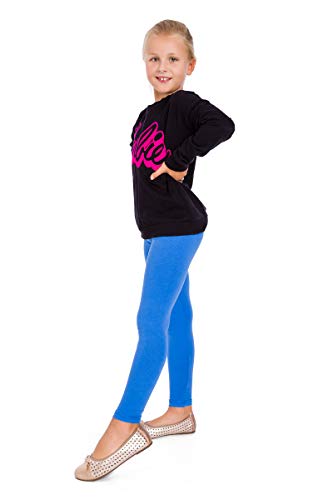 FUTURO FASHION Mädchen Leggings Baumwolle – Kinderleggings 2–13 Jahre (Größe 92–158), Atmungsaktiv, Blickdicht & Bequem, Viele Farben für Schule & Freizeit Königsblau 8 Jahre von FUTURO FASHION