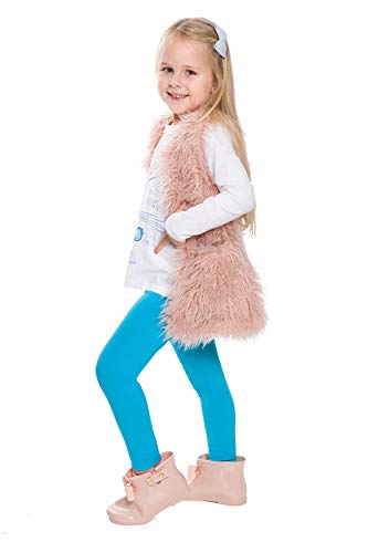 FUTURO FASHION Mädchen Leggings Baumwolle – Kinderleggings 2–13 Jahre (Größe 92–158), Atmungsaktiv, Blickdicht & Bequem, Viele Farben für Schule & Freizeit Türkis 12 Jahre von FUTURO FASHION