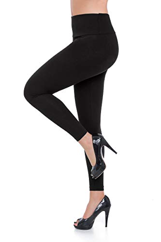 FUTURO FASHION Damen Leggings in voller Länge mit Fleece Futter – Winter Dicke Damen-Leggings aus Baumwolle mit hoher Taille warme Thermo Leggings, Übergrößen von FUTURO FASHION