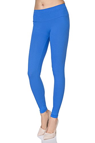 FUTURO FASHION Damen-Leggings mit hoher Taille, Übergrößen LWP, königsblau, 46 von FUTURO FASHION