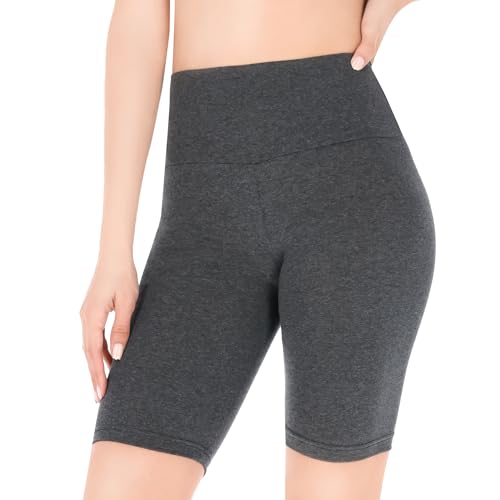 FUTURO FASHION Damen Radlerhose Baumwolle Hoher Bund Atmungsaktive Stretch Shorts Weich & Bequem von FUTURO FASHION