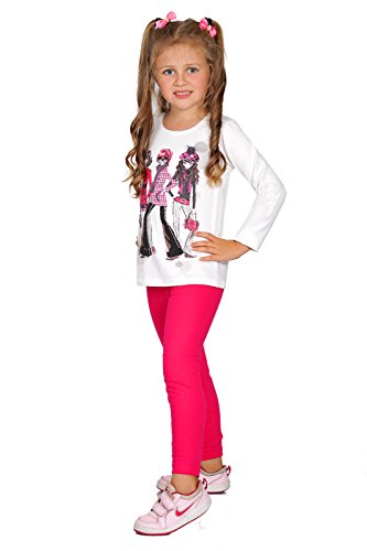 FUTURO FASHION Baumwolle Kinder Leggings für Mädchen Jungen Sportleggins Blickdicht Elastisch Leggings Kinder Turnhose Leggings Mädchen Lang Blickdicht, Größe 92-158 von FUTURO FASHION