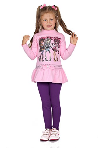 FUTURO FASHION Baumwolle Kinder Leggings für Mädchen Jungen Sportleggins Blickdicht Elastisch Leggings Kinder Turnhose Leggings Mädchen Lang Blickdicht, Größe 92-158 von FUTURO FASHION