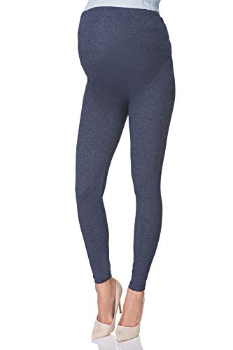 FUTURO FASHION - Ultraweiche Schwangerschaftsleggings für Damen mit Knöchellänge, Umstandsstrumpfhose aus Baumwolle, hoher Taille und elastischem Bund Denim Gr. 42 PT-ML-FULL von FUTURO FASHION