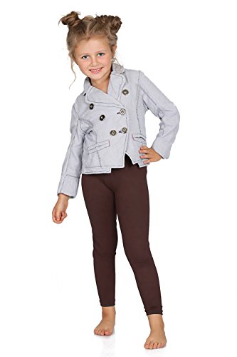 FUTURO FASHION Mädchen Leggings Baumwolle – Kinderleggings 2–13 Jahre (Größe 92–158), Atmungsaktiv, Blickdicht & Bequem, Viele Farben für Schule & Freizeit Braun 3 Jahre von FUTURO FASHION