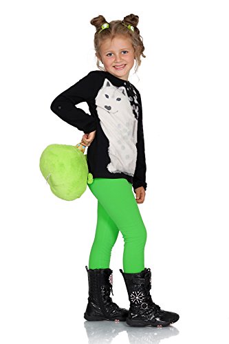 FUTURO FASHION Mädchen Leggings Baumwolle – Kinderleggings 2–13 Jahre (Größe 92–158), Atmungsaktiv, Blickdicht & Bequem, Viele Farben für Schule & Freizeit Grün 6 Jahre von FUTURO FASHION
