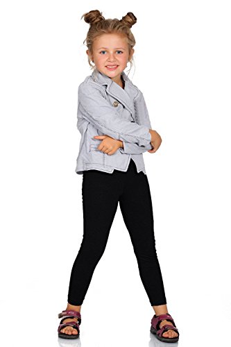 FUTURO FASHION Mädchen Leggings Baumwolle – Kinderleggings 2–13 Jahre (Größe 92–158), Atmungsaktiv, Blickdicht & Bequem, Viele Farben für Schule & Freizeit Schwarz 3 Jahre von FUTURO FASHION