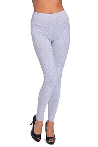 FUTURO FASHION® - Damen Leggings mit hohem Bund - knöchellang - auch in Übergrößen - LWP - Aschgrau - 40 von FUTURO FASHION