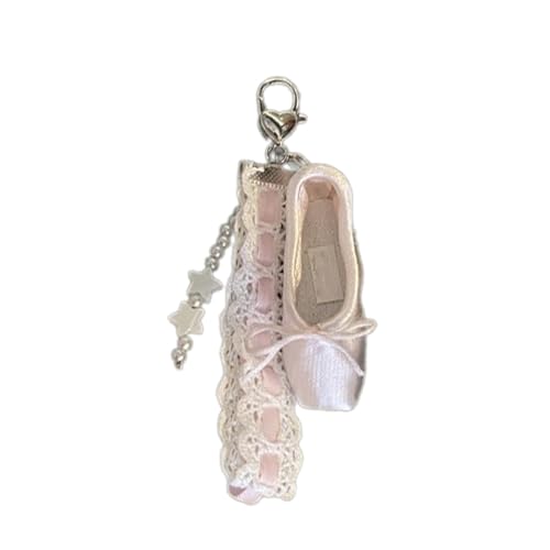 FUUGlan Einzigartiger Ballettschuh-Schlüsselanhänger, Schlüsselanhänger, Handykette, stilvolles Accessoire für Rucksack, Geldbörse, Tasche FUUGlan Einzigartiger Ballettschuh-Schlüsselanhänger, Schlüsselanhänger, Handykette, stilvolles Accessoire für Rucksack, Geldbörse, Tasche von FUUGlan