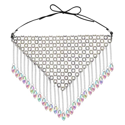 FUUGlan Exquisiter Kristallschmuck, glitzernde Strasssteine, Quasten, Netz, Maskerade, Halloween-Schmuck für Partys von FUUGlan