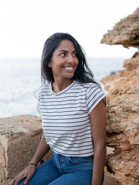 FUXBAU Frauen Streifenshirt - navy weiss von FUXBAU