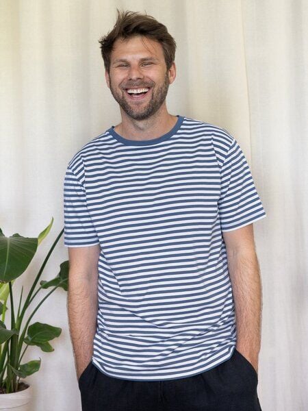 FUXBAU Gestreiftes Männer T-Shirt - blau weiß FUXBAU Gestreiftes Männer T-Shirt - blau weiß von FUXBAU