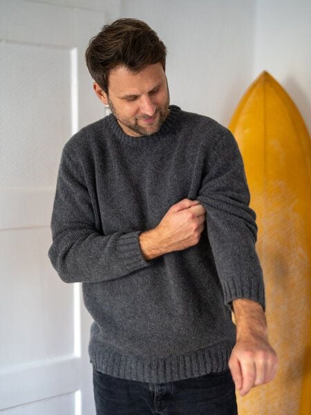 FUXBAU Männer Merino Strickpullover von FUXBAU