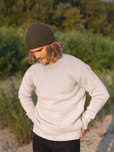 FUXBAU Männer Merino Strickpullover von FUXBAU