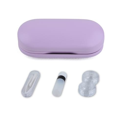 Contacts Lenes Box Set PU-Komponenten Linsenbox mit verspiegelten Multifunktionskontakten Etui für Augenlinsenhalter Frauen Mädchen, B von FUXIU