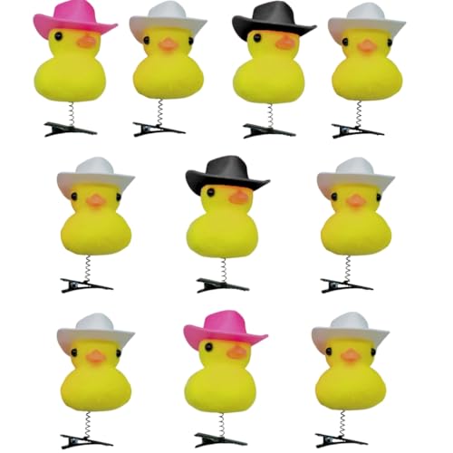 FUXIU 1 x 5 x 10 x 20 Stück Haarspangen in Cartoon-Entenform für Urlaub, Frühling, Karneval, Pferdeschwanz, Pony, Haarnadel für Mädchen von FUXIU