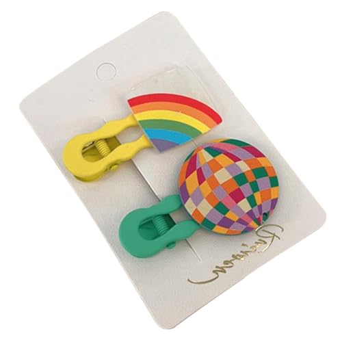 FUXIU 2 Stück/Set Süßigkeitenfarbe Entenschnabel Haarspange Frühling Sommer Kopfbedeckung für Frauen Mädchen Fotografieren Einkaufen Reisen Anti-Rutsch von FUXIU