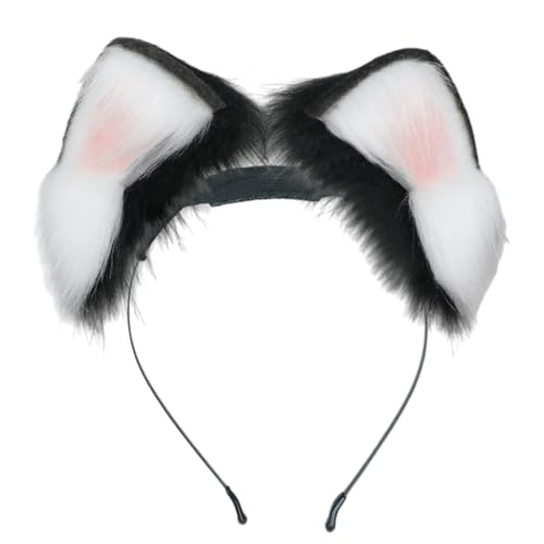 FUXIU Abnehmbare Ohren Stirnband Plüsch Haarteile Kopfbedeckung Haarschmuck für Partys und Halloween Kostüm Cosplay Enthusiasten von FUXIU