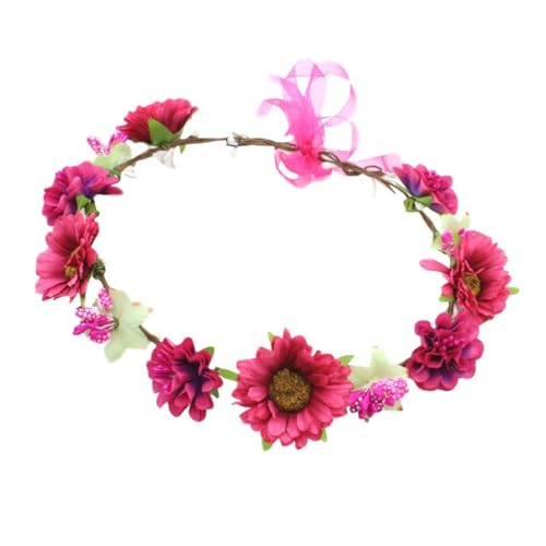 FUXIU Blumenkranz Blumenkrone Stirnbänder Braut Haarschmuck Haarband für Frauen Hochzeit Party Zeremonie Festival von FUXIU
