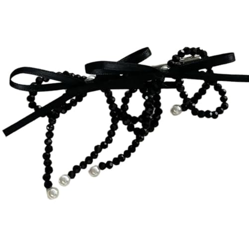 FUXIU Elegante Haarspange mit Perlen für Damen und Mädchen, praktische Acryl-Schmetterlings-Schleifen, Haarspange, einzigartige Kopfbedeckung FUXIU Elegante Haarspange mit Perlen für Damen und Mädchen, praktische Acryl-Schmetterlings-Schleifen, Haarspange, einzigartige Kopfbedeckung von FUXIU