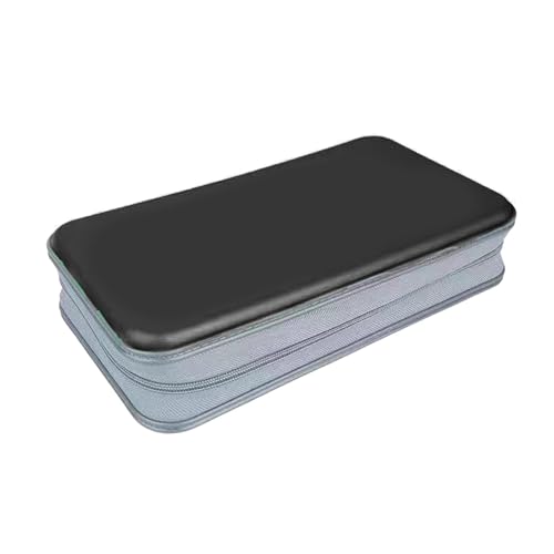 FUXIU Große CDs Hülle mit 80 Kapazität Disc Storage Case Tragbare Organizer Box CDs Tasche Disc Pack Album Box, Schwarz von FUXIU