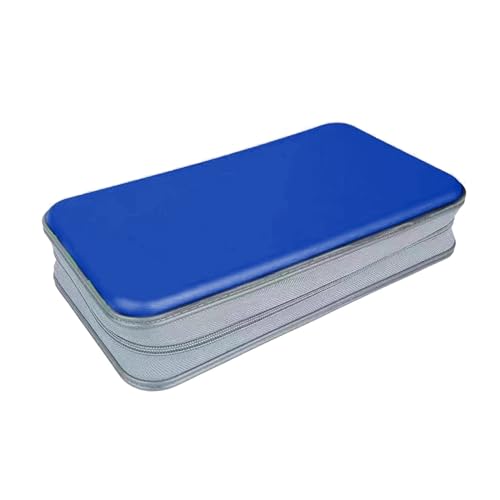FUXIU Große CDs Hülle mit 80 Kapazität Disc Storage Case Tragbare Organizer Box CDs Tasche Disc Pack Album Box, blau von FUXIU