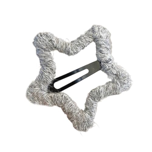 FUXIU Haarspange aus Wolle, Haarspangen, Kopfschmuck, Winter, Sternform, französische Haarspangen, Kopfbedeckung, Haarschmuck FUXIU Haarspange aus Wolle, Haarspangen, Kopfschmuck, Winter, Sternform, französische Haarspangen, Kopfbedeckung, Haarschmuck von FUXIU