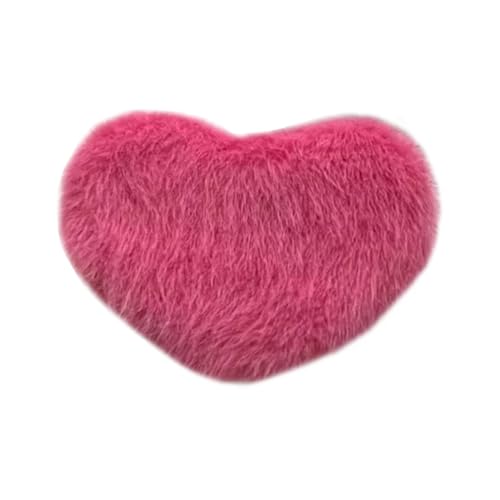 FUXIU Niedliche herzförmige Haarnadeln für Mädchen, Plüsch-Herz-Haarspange, Kopfschmuck, Y2K-Stil, Haarspange für Damen von FUXIU