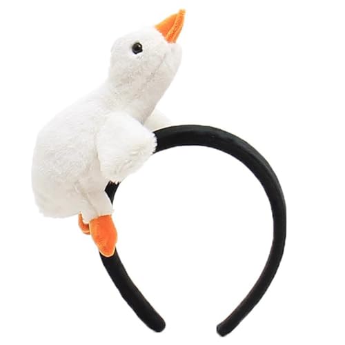 FUXIU Niedliches 3D-Haarband mit weißen Gänsen, Make-up-Haarreifen, gefüllte Plüschente, Puppe, Tier-Haarband, Haarschmuck für Damen und Kinder FUXIU Niedliches 3D-Haarband mit weißen Gänsen, Make-up-Haarreifen, gefüllte Plüschente, Puppe, Tier-Haarband, Haarschmuck für Damen und Kinder von FUXIU