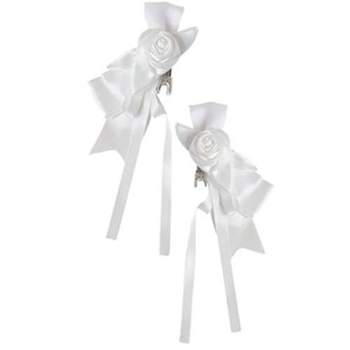 FUXIU Rosette Haarspange Schleifen Balletcore Große Schleifen Flache Clip Balletcore Haarnadel Schleifen Elegante Haarspange für Bündel von FUXIU