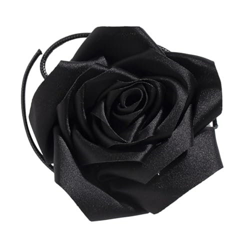 FUXIU Taillengürtel mit Blumenmuster, Rosen-Gürtel, weiblicher Körperschmuck, Mode-Accessoires, Schwarz , As detailed discription von FUXIU