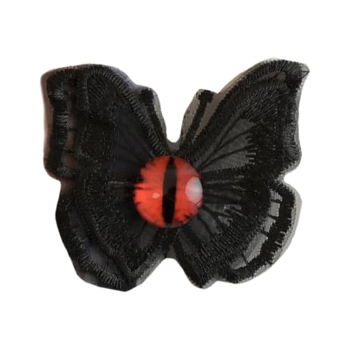 FUXIU Y2k Haarspange für heiße Mädchen, Schmetterlings-Form, Haarspangen mit Augapfel-Design, für Teenager, Mädchen, Schwarz/Weiß von FUXIU