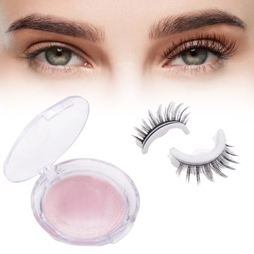 Wiederverwendbare selbstklebende Wimpern,Magnetische Wimpern Natürlicher Look,Künstliche Wimpern Extensions Magnetisch,die Weder Kleber noch Eyeliner Benötigen(#02) von FUXNGZI